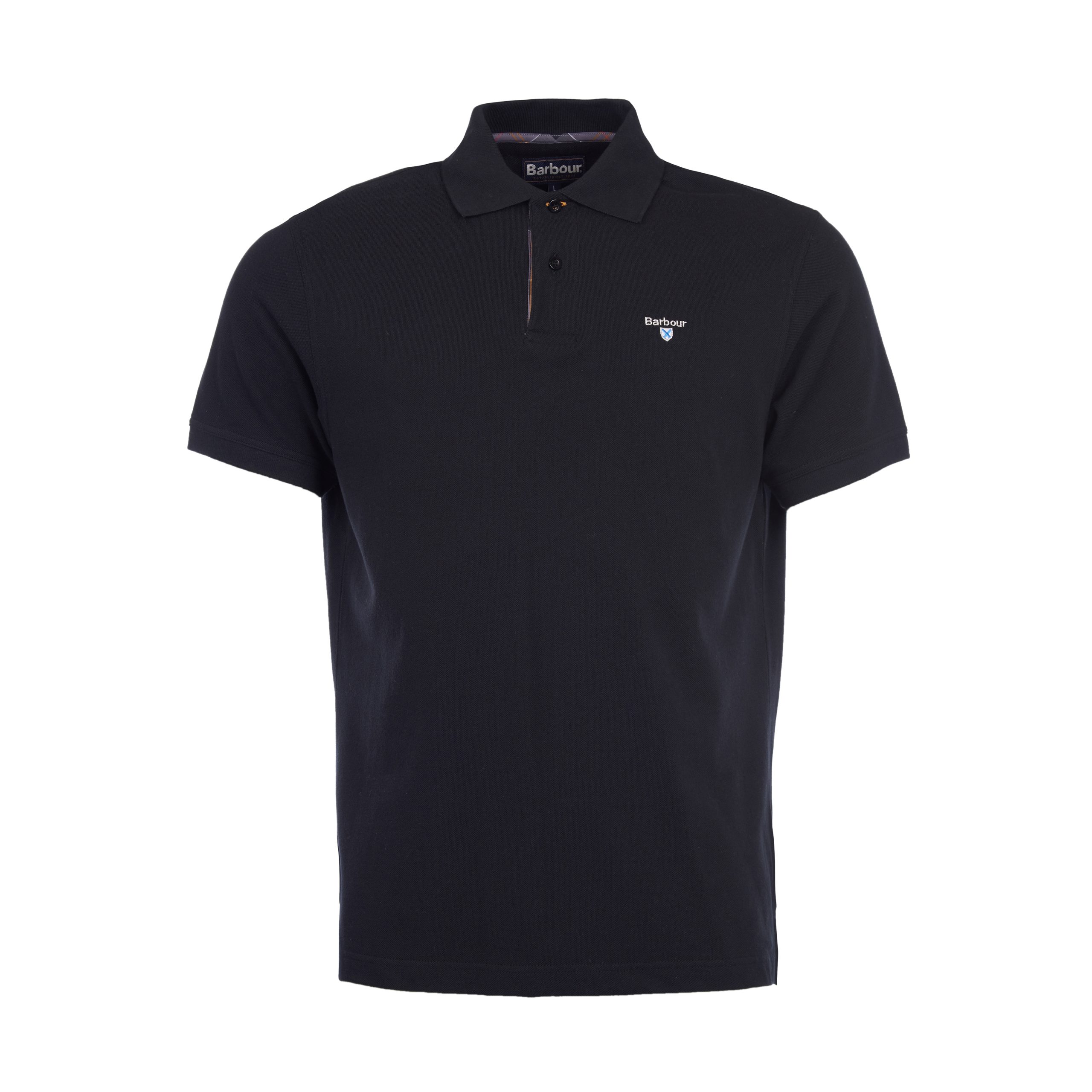 Men's tartan pique polo