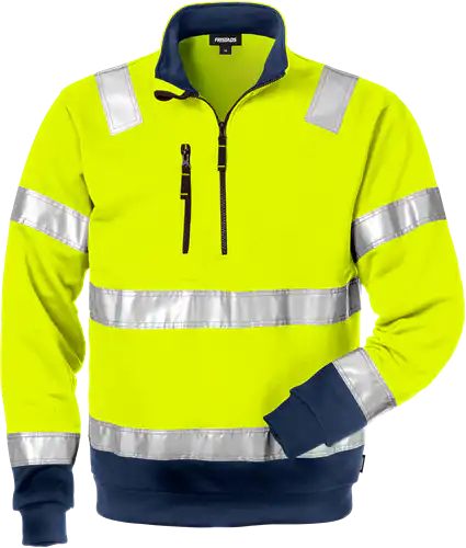 High vis half zip sweatshirt class 3 728 shv