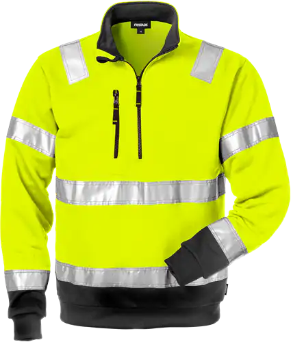 High vis half zip sweatshirt class 3 728 shv