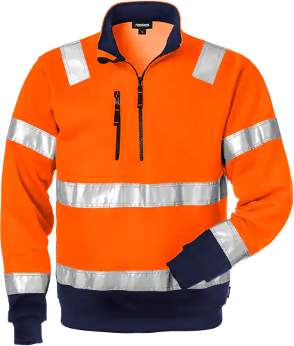 High vis half zip sweatshirt class 3 728 SHV