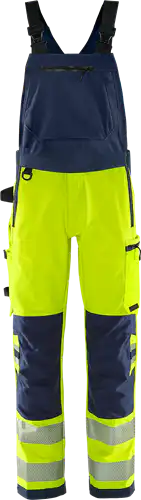 High vis green stretch bib'n'brace class 2 1031 gstp