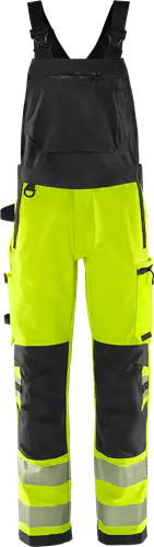 High vis green stretch bib'n'brace class 2 1031 gstp