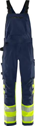 High vis green stretch bib'n'brace class 1 1032 gstp