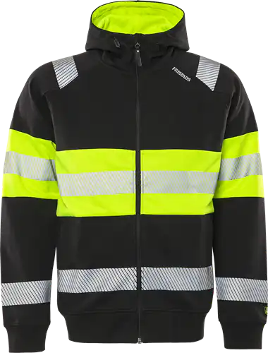 High vis hooded stretch sweatshirt jacket class 1 7532 gkc