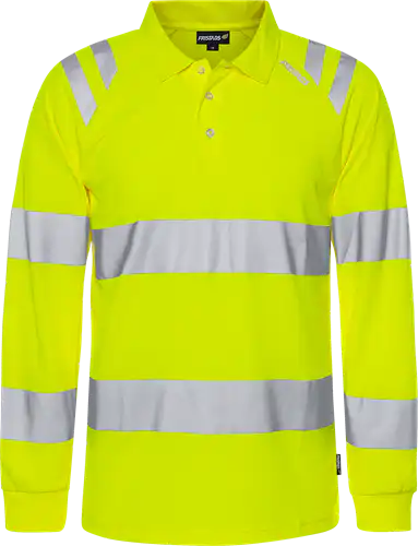 High vis green long sleeve polo shirt class 3 7864 gpst