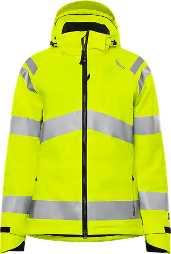 High vis green stretch winter jacket woman class 3 4683 glps