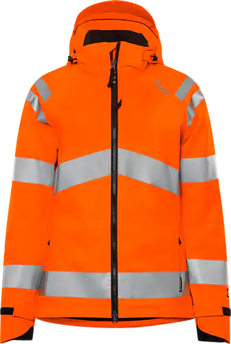 High vis green stretch winter jacket woman class 3 4683 glps