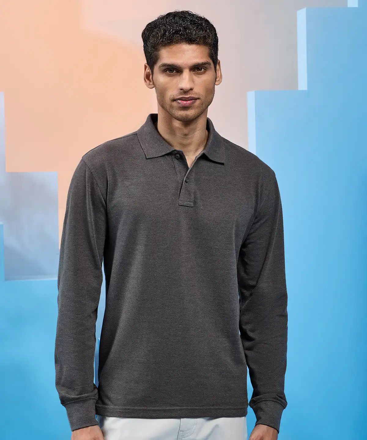 Men’s classic fit long sleeved polo