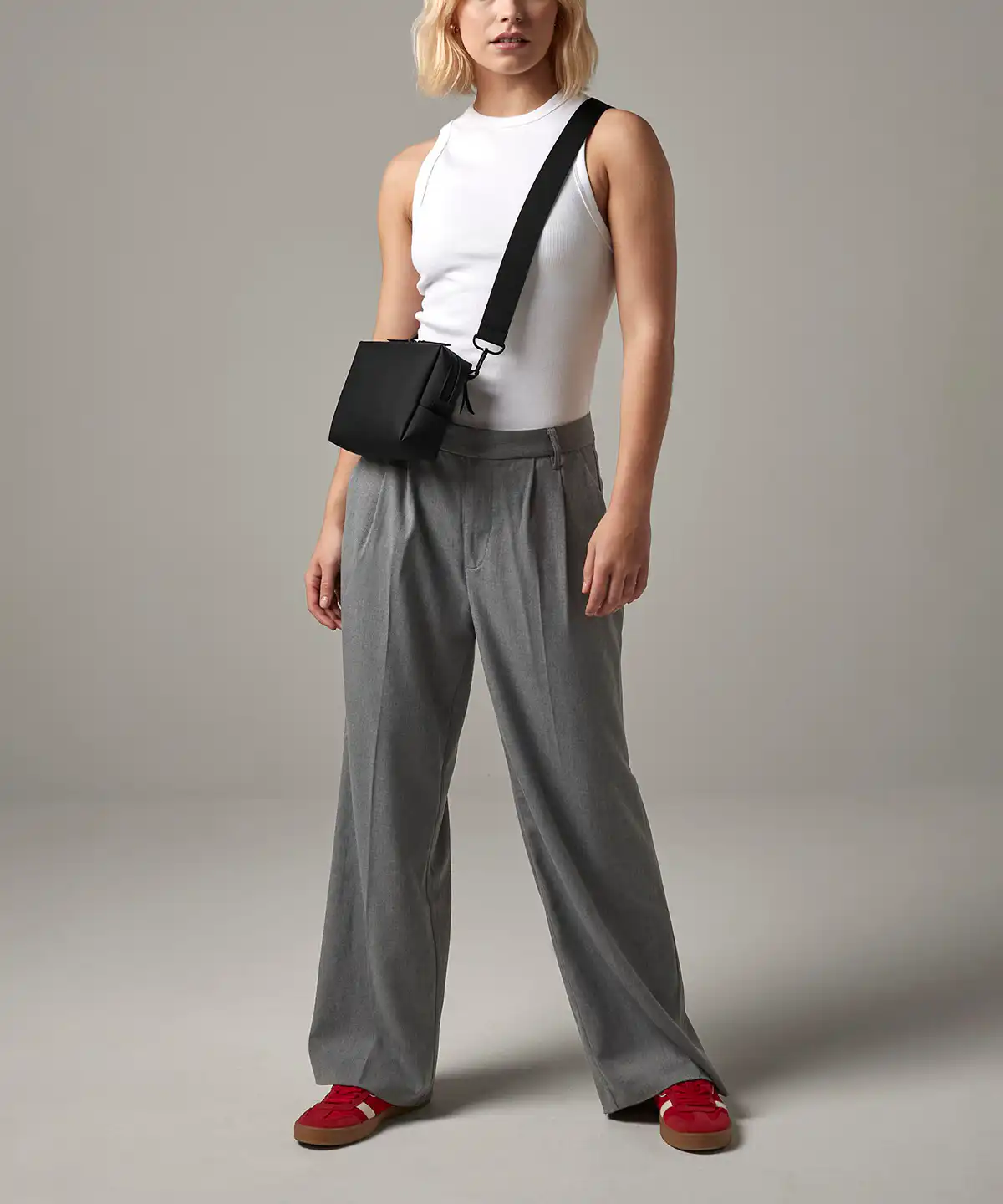 Matte pu cross-body bag