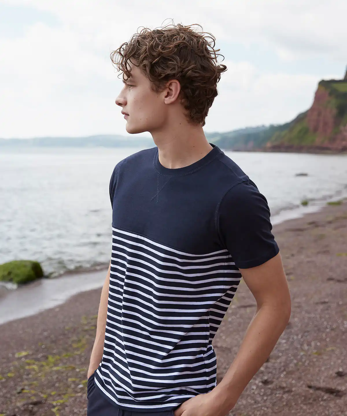 Short-sleeved breton t