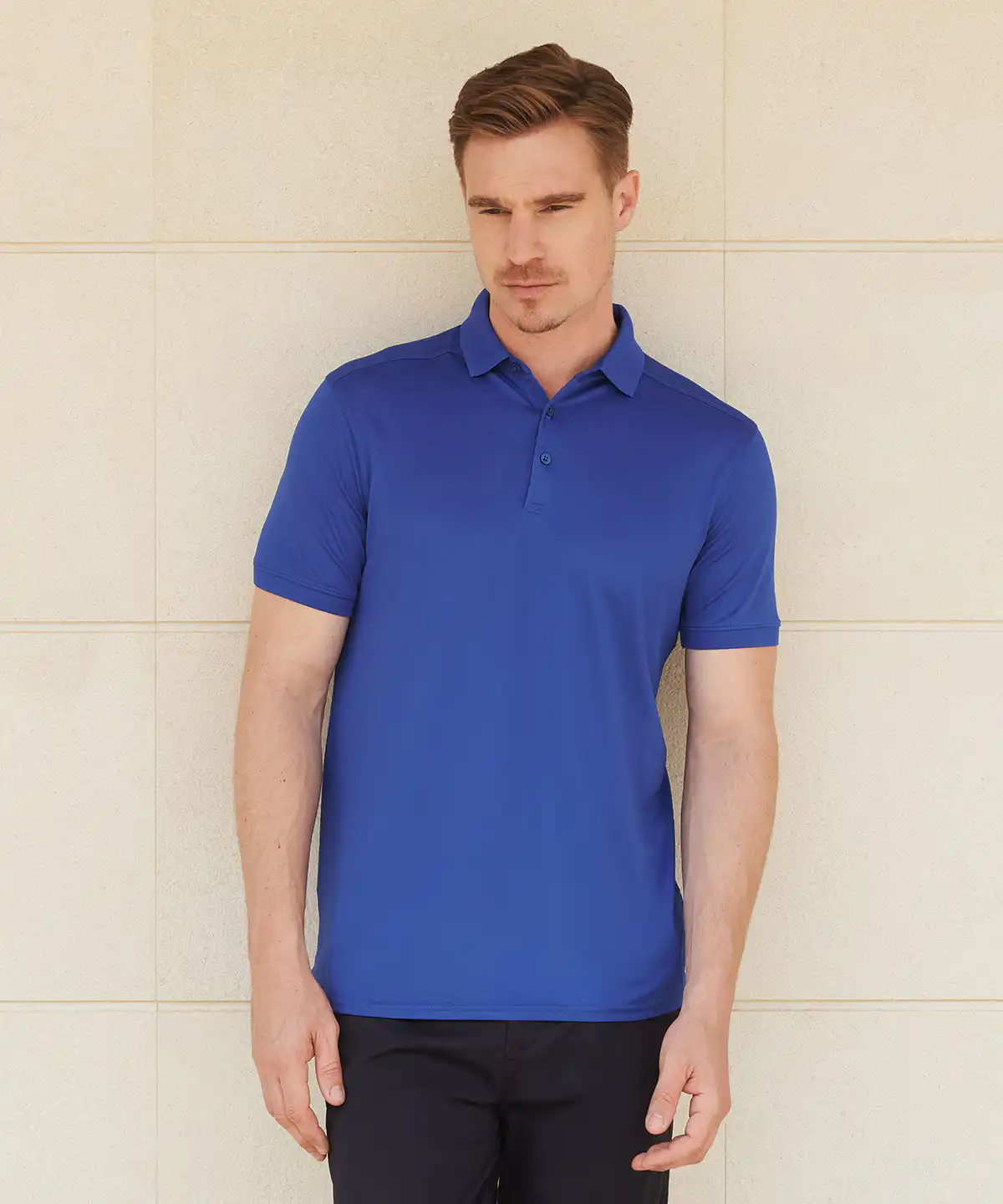 Stretch polo shirt with wicking finish (slim fit)