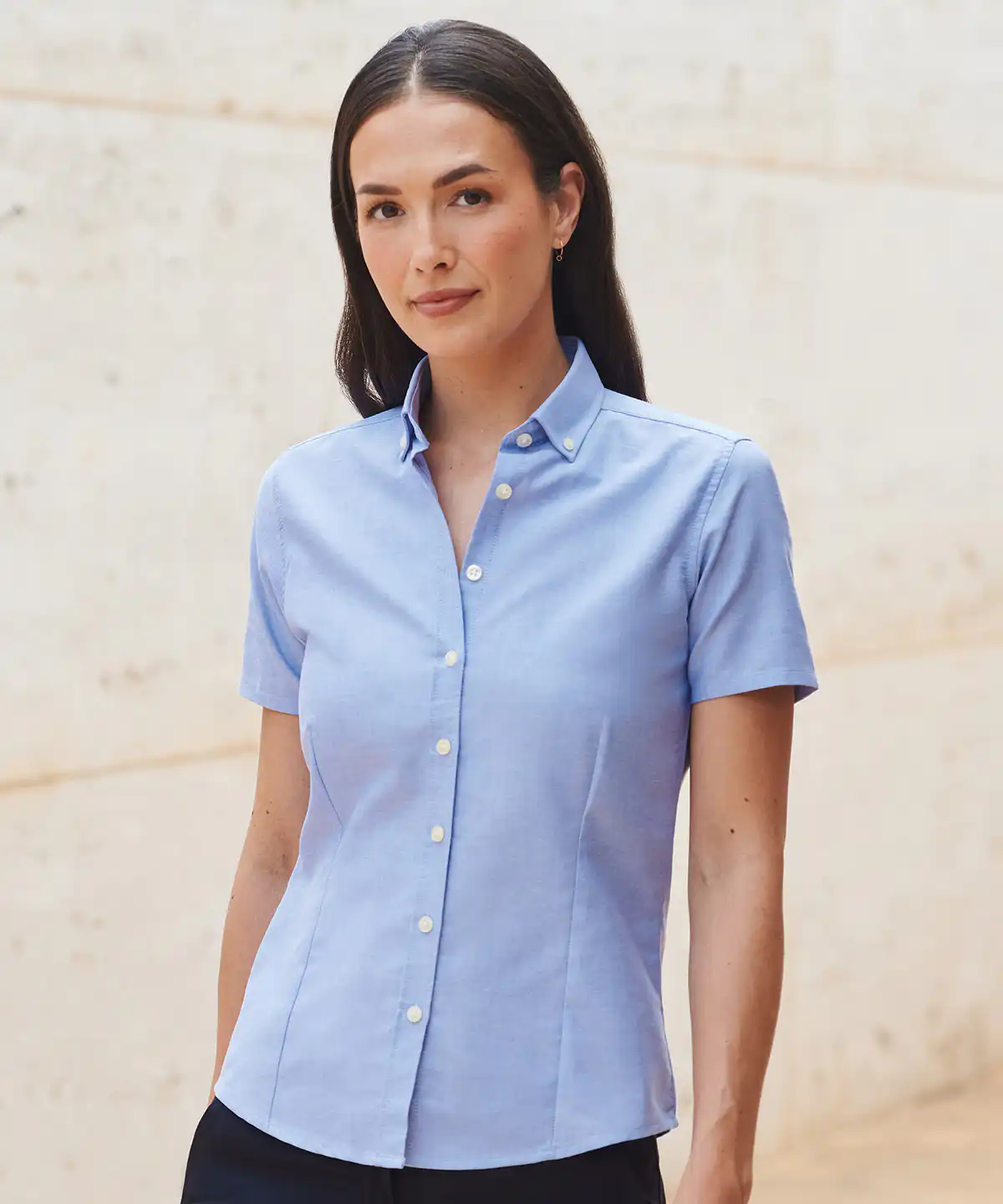 Women’s modern short sleeve Oxford shirt