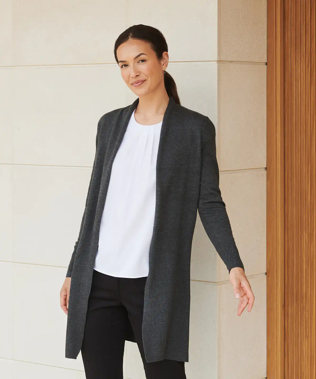Women’s longline open cardigan