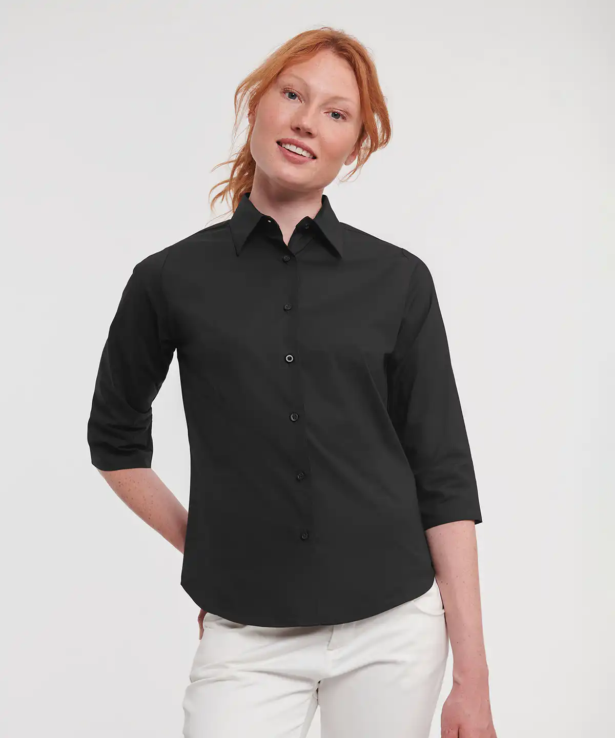 Women’s ¾ sleeve easycare fitted shirt