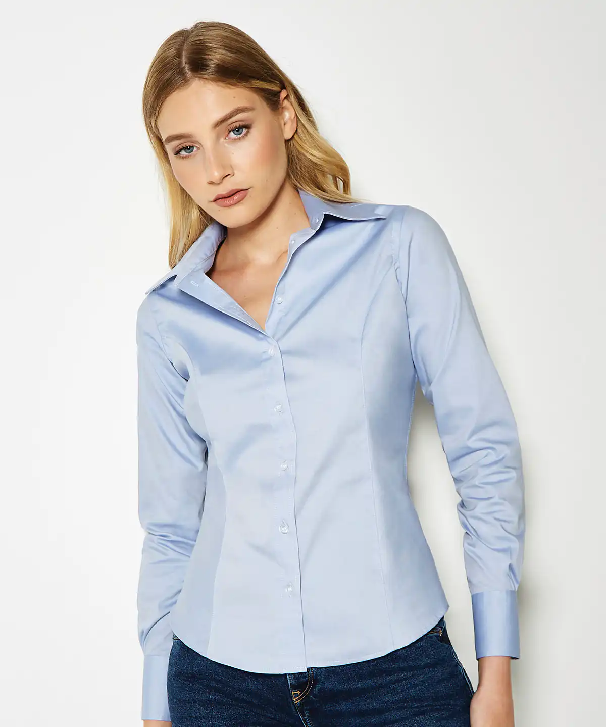 Women’s corporate Oxford blouse long-sleeved (tailored fit)