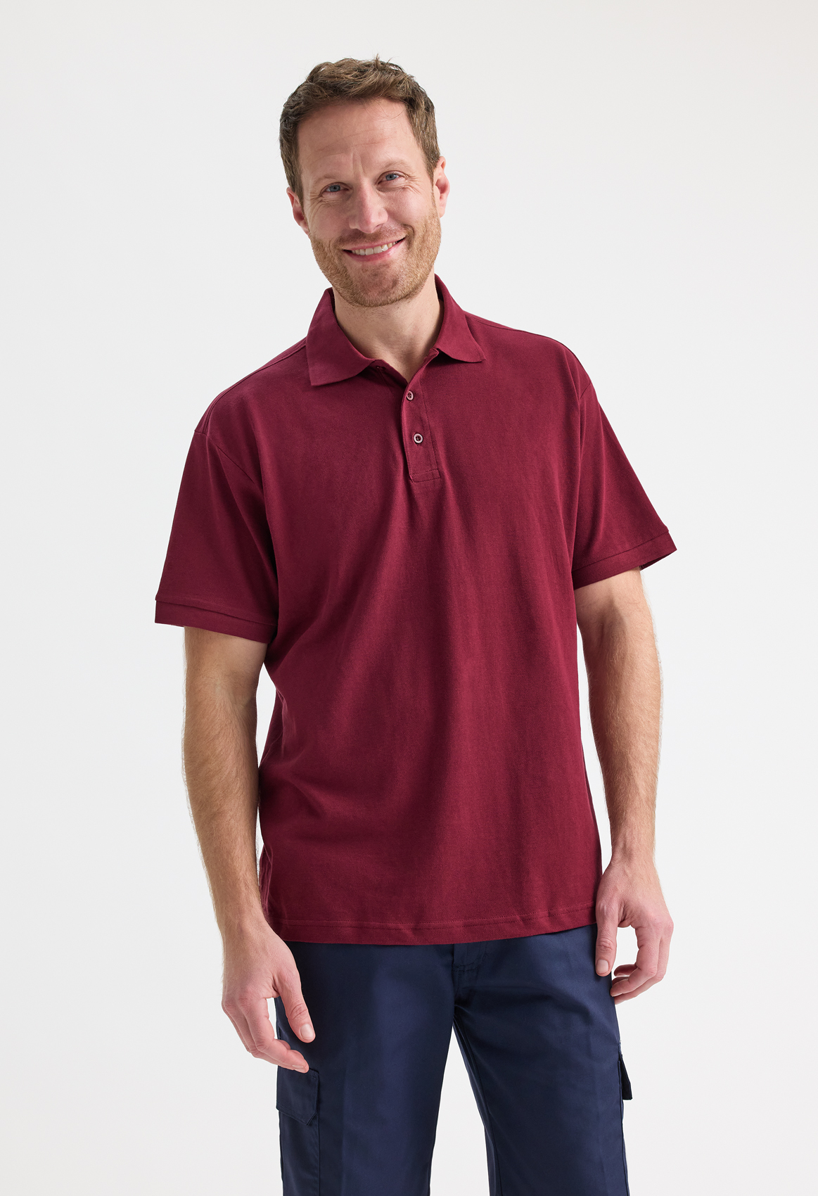 Mens active cotton poloshirt