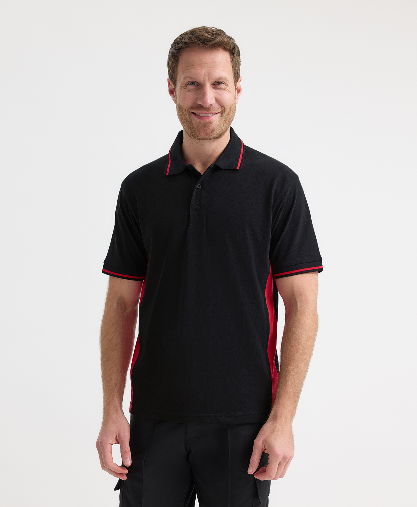 Two tone polo shirt