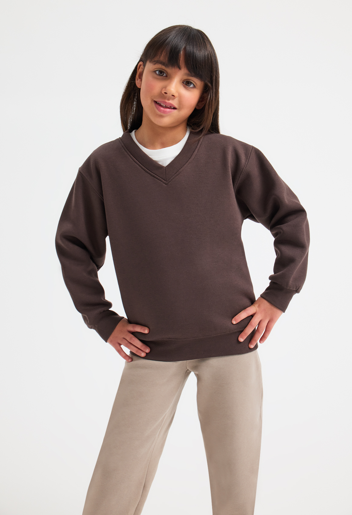 Childrens classic v-neck sweatshirt