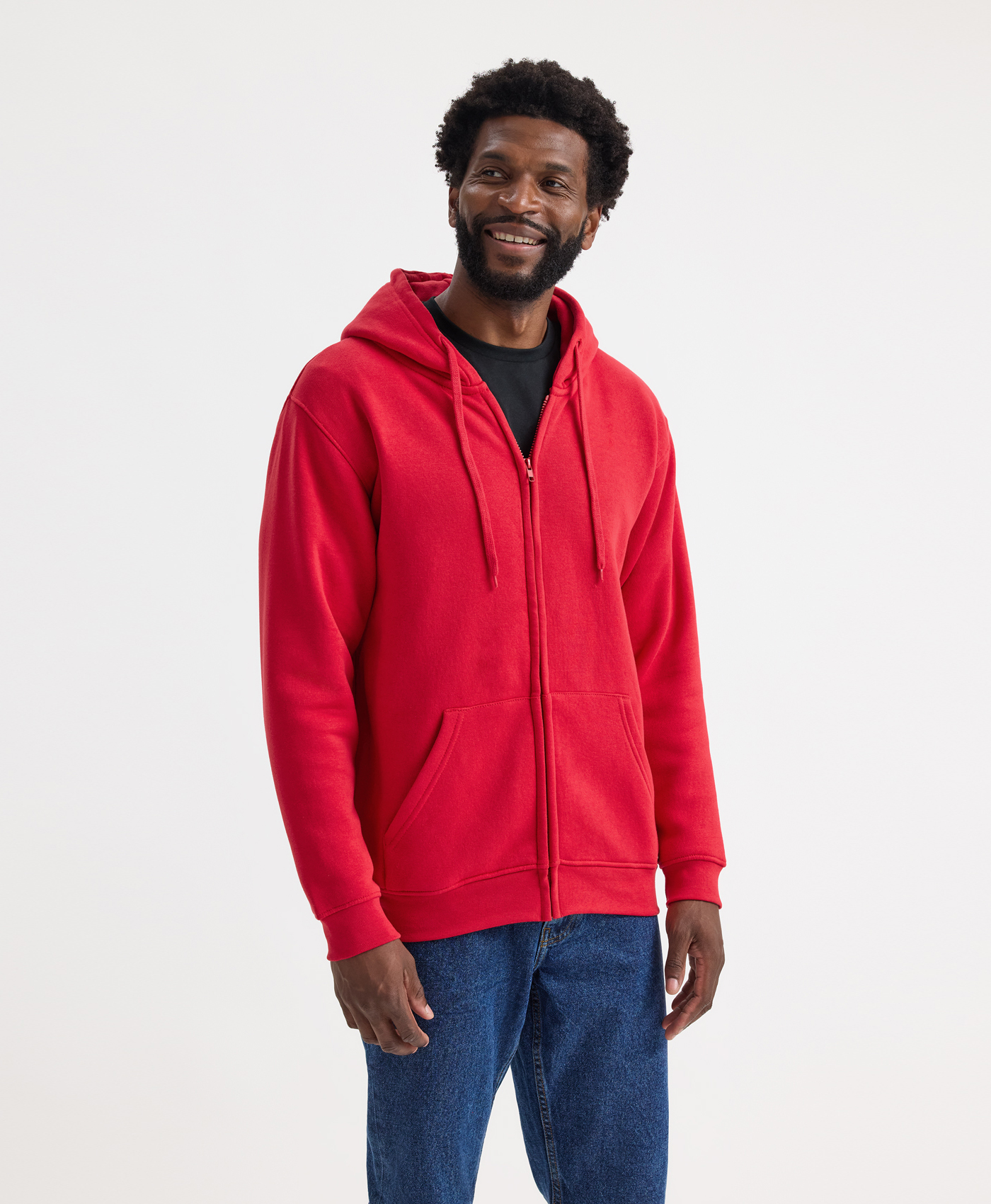 Adults classic full zip hooded sweatshirt