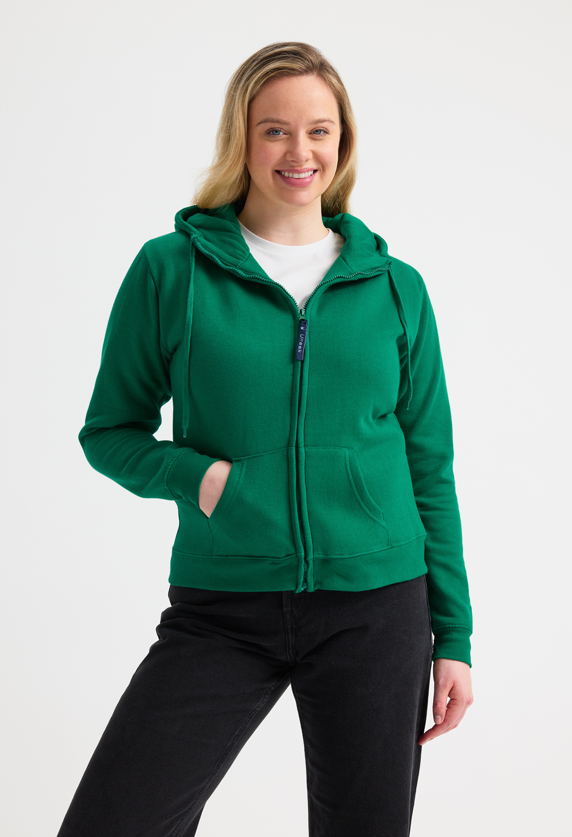 Ladies classic full zip hooded sweatshirt