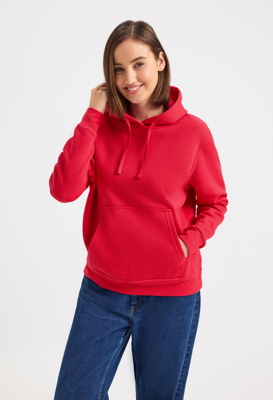 Ladies deluxe hooded sweatshirt