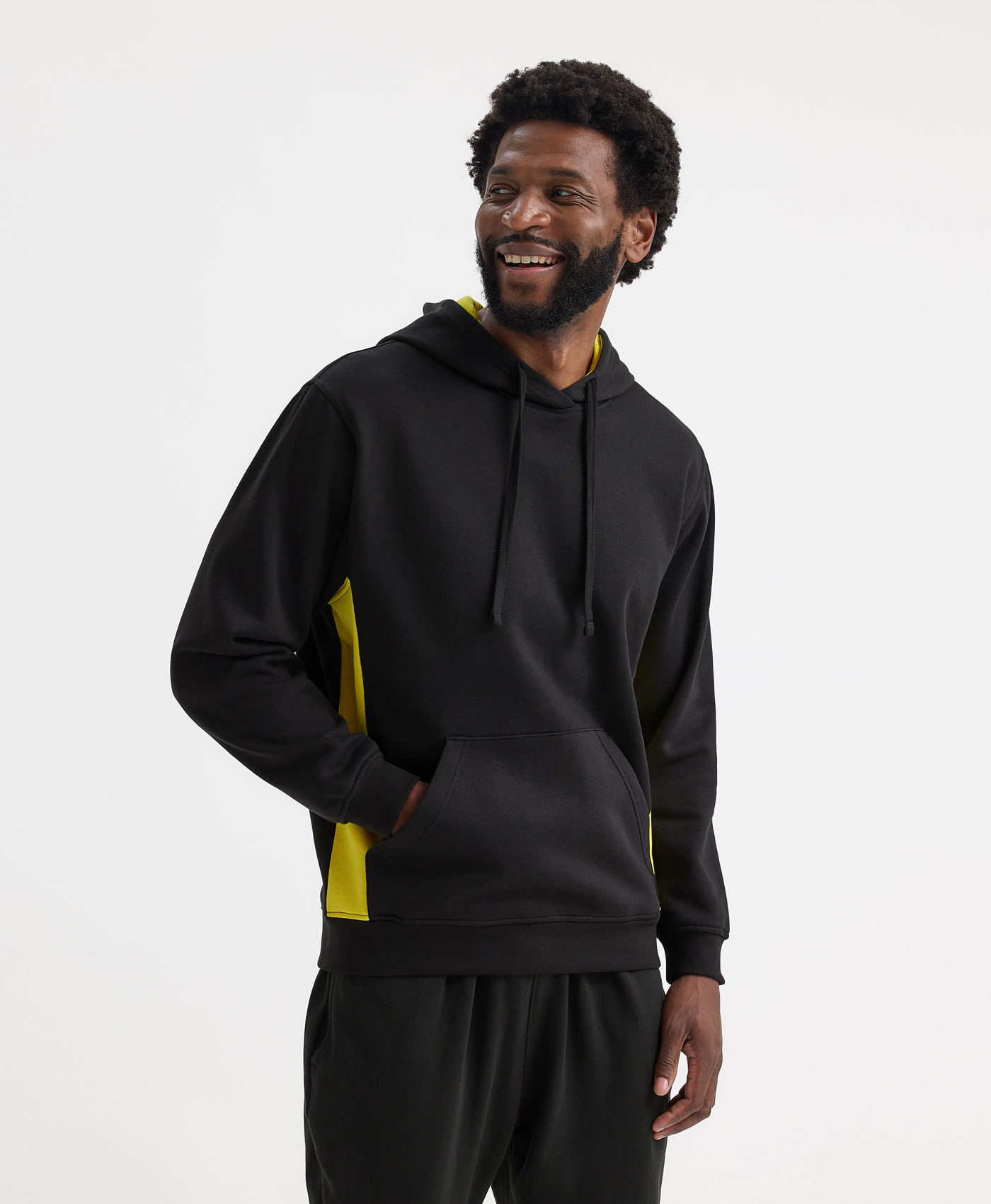 Two tone hooded sweatshirt