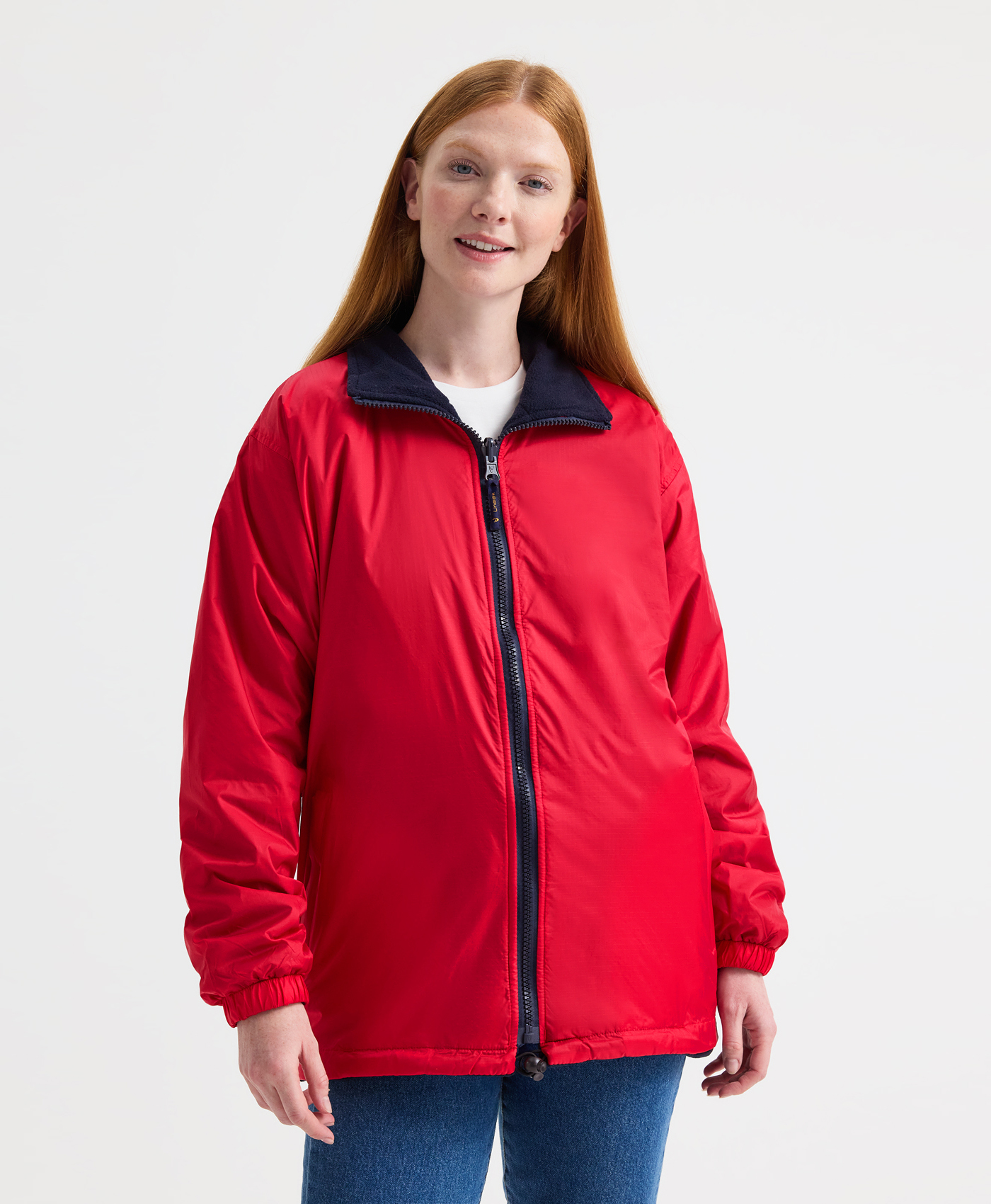 Classic reversible fleece jacket