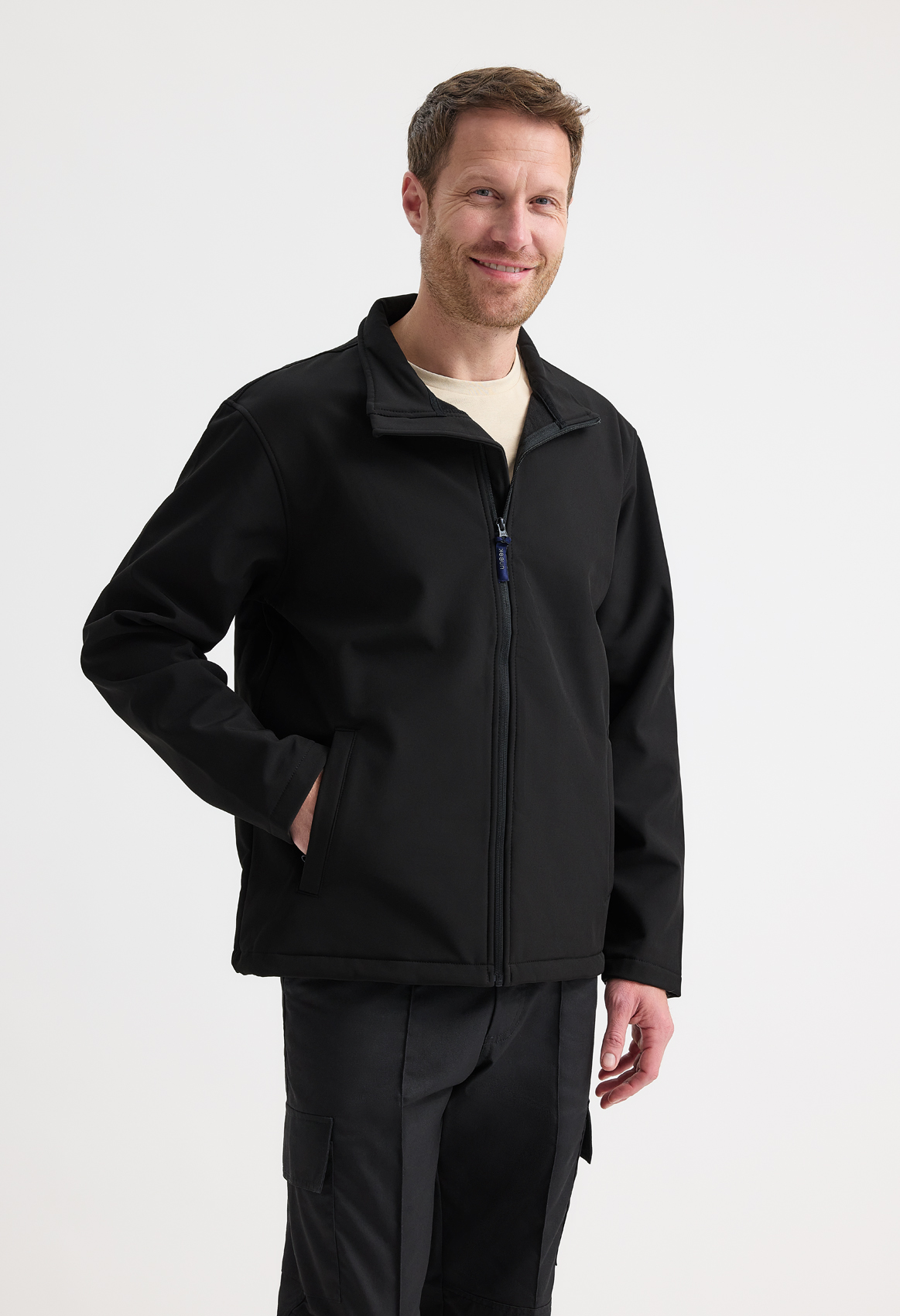 Classic full zip soft shell jacket
