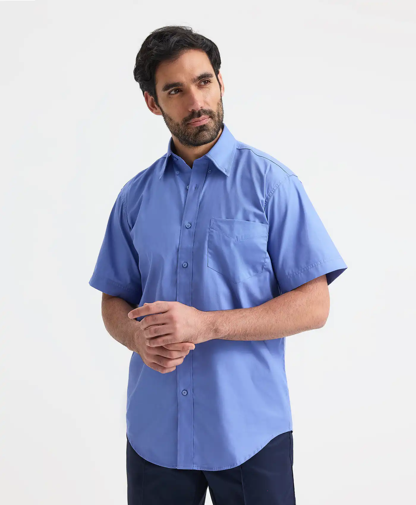 Mens pinpoint oxford half sleeve shirt