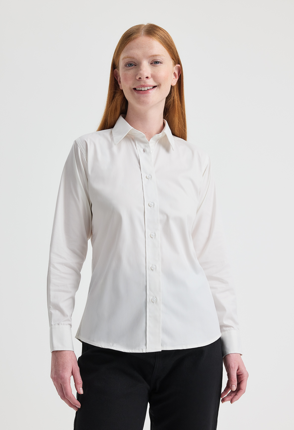 Ladies pinpoint oxford full sleeve shirt