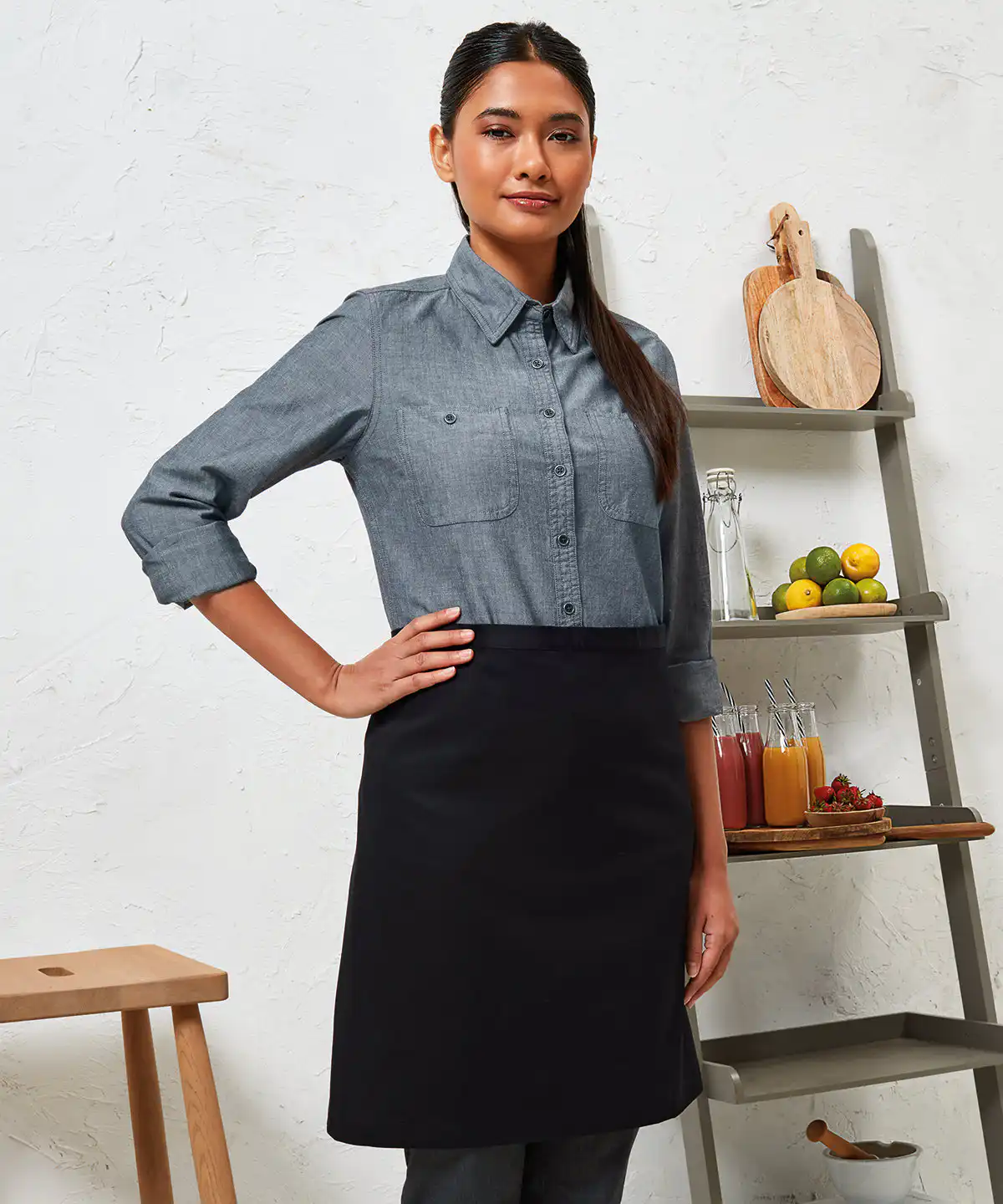Cotton waist apron, organic and fairtrade certified