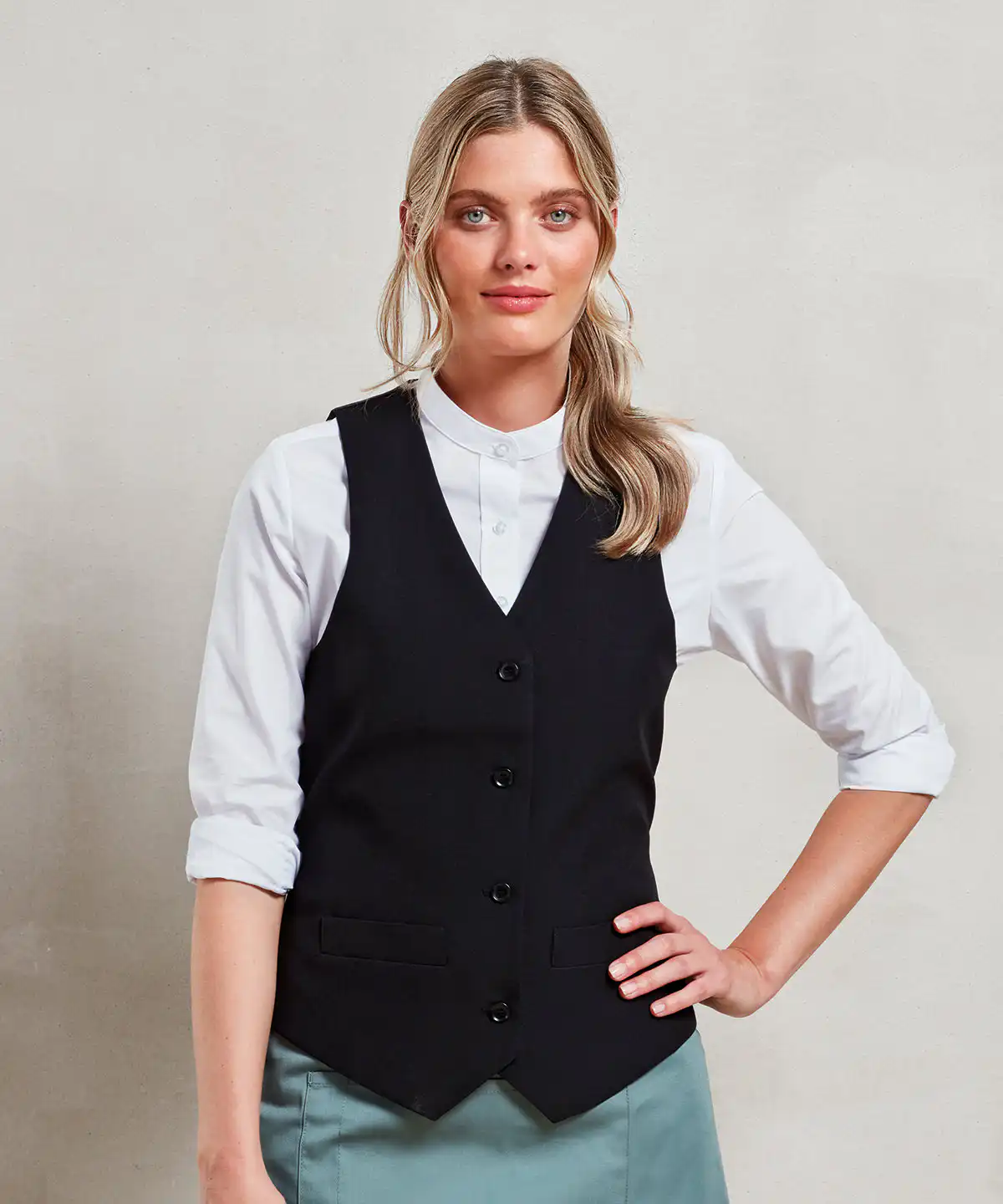 Women’s lined polyester waistcoat