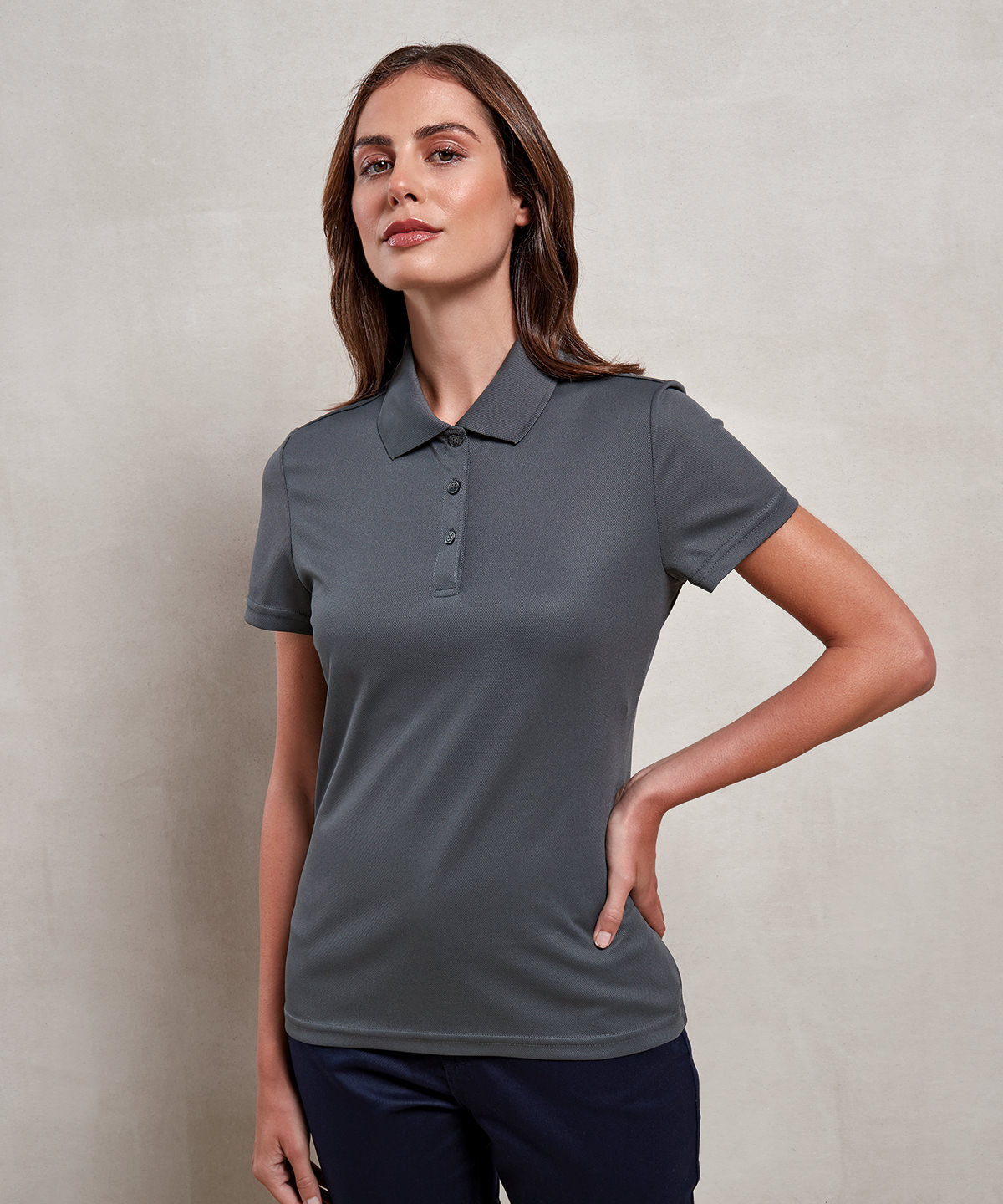 Women’s spun dyed recycled polo shirt