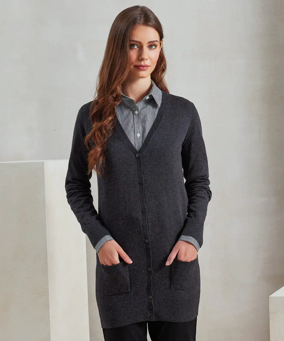 Women’s longline knitted cardigan