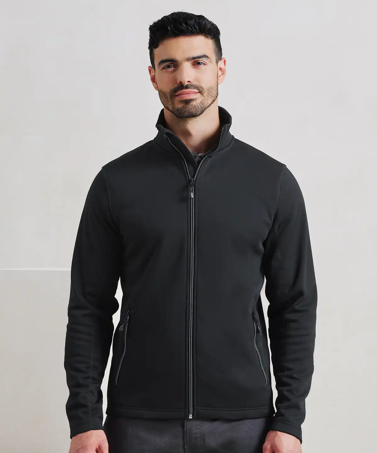 Men’s spun dyed sustainable zip-through sweatshirt