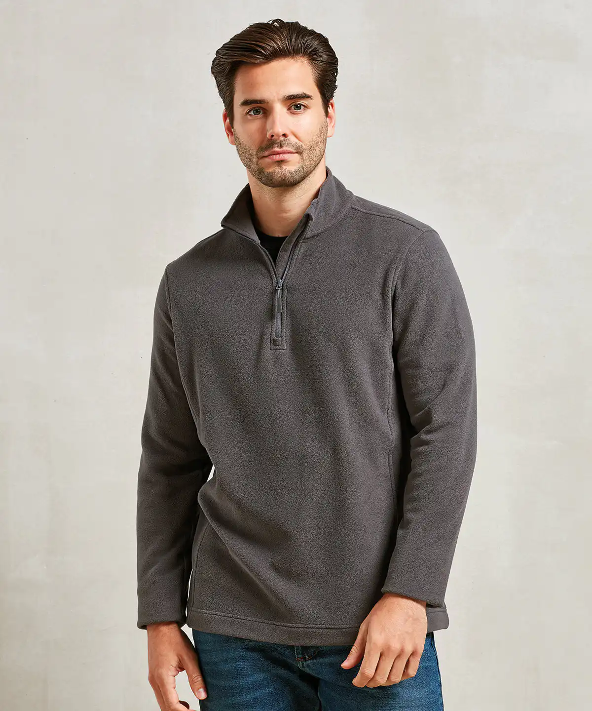 Unisex ‘recyclight’ 1/4 zip microfleece