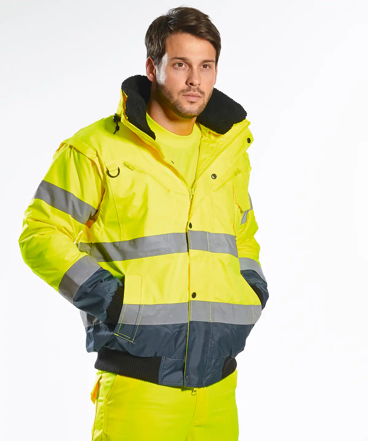 Hi-vis contrast bomber jacket (c465)