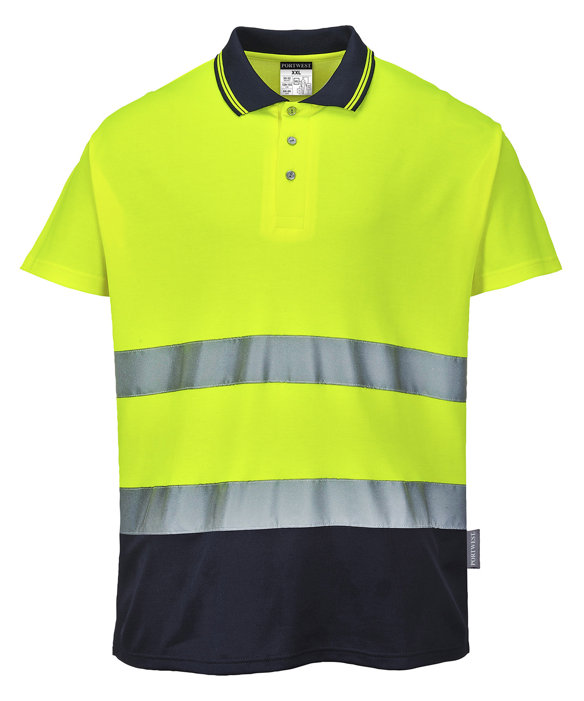 Two-tone cotton comfort polo (s174)