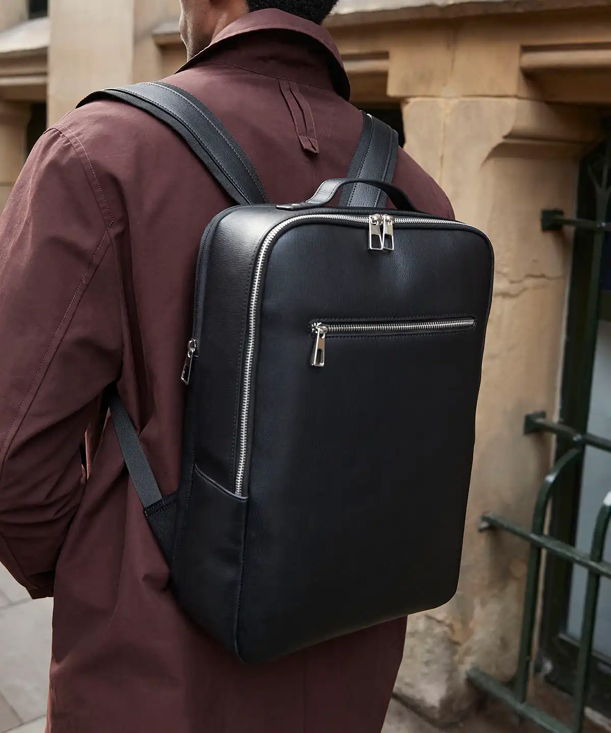 Tailored luxe pu backpack