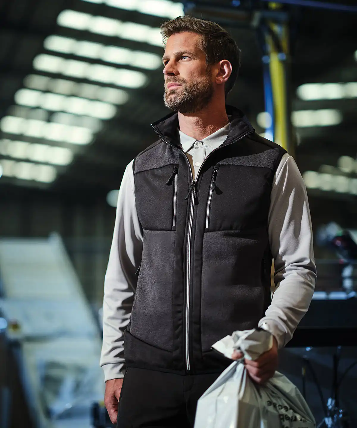 E-volve unisex knit-effect stretch bodywarmer