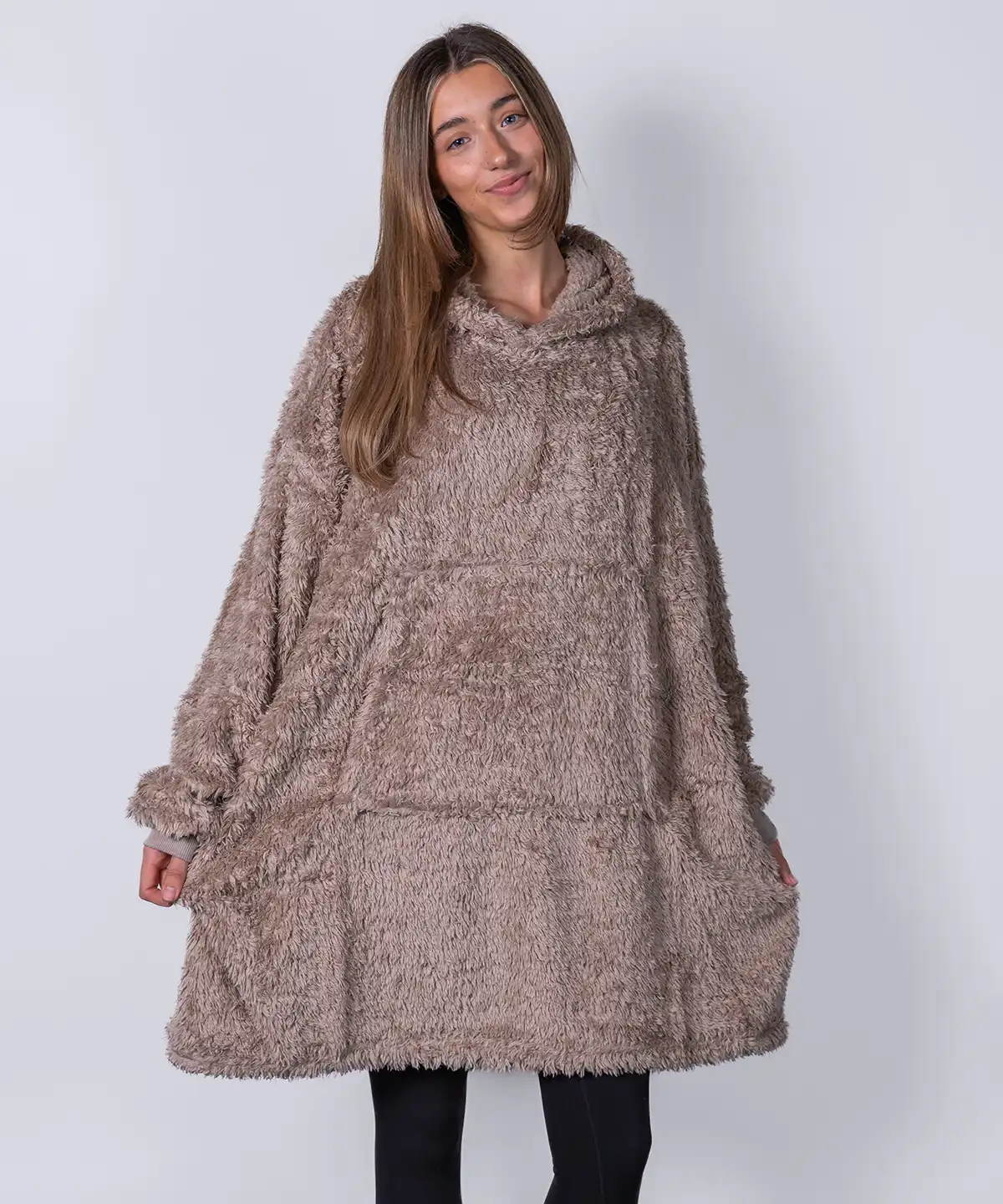 The ribbon teddy bear fabric hoodie