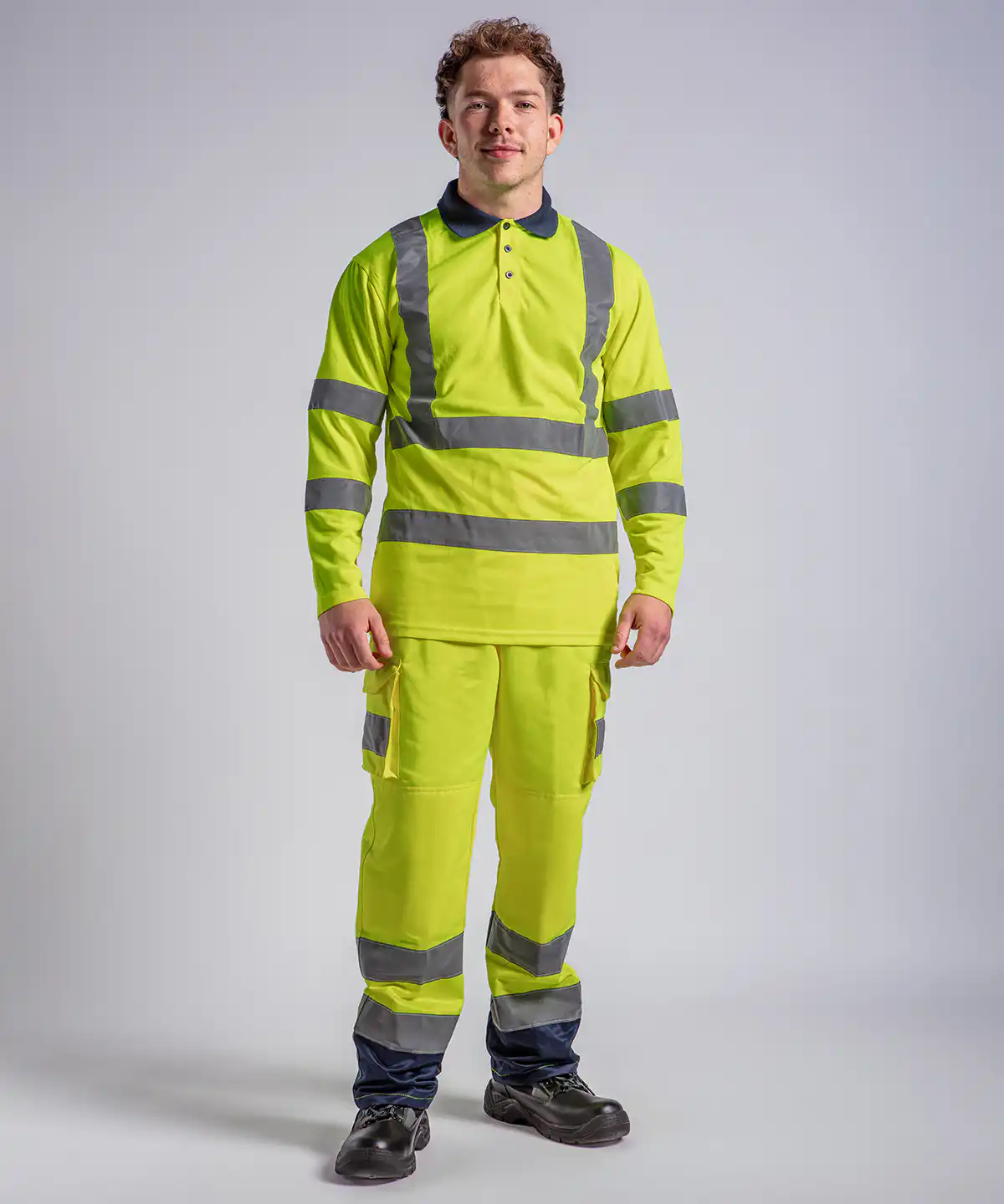 High visibility long sleeve polo