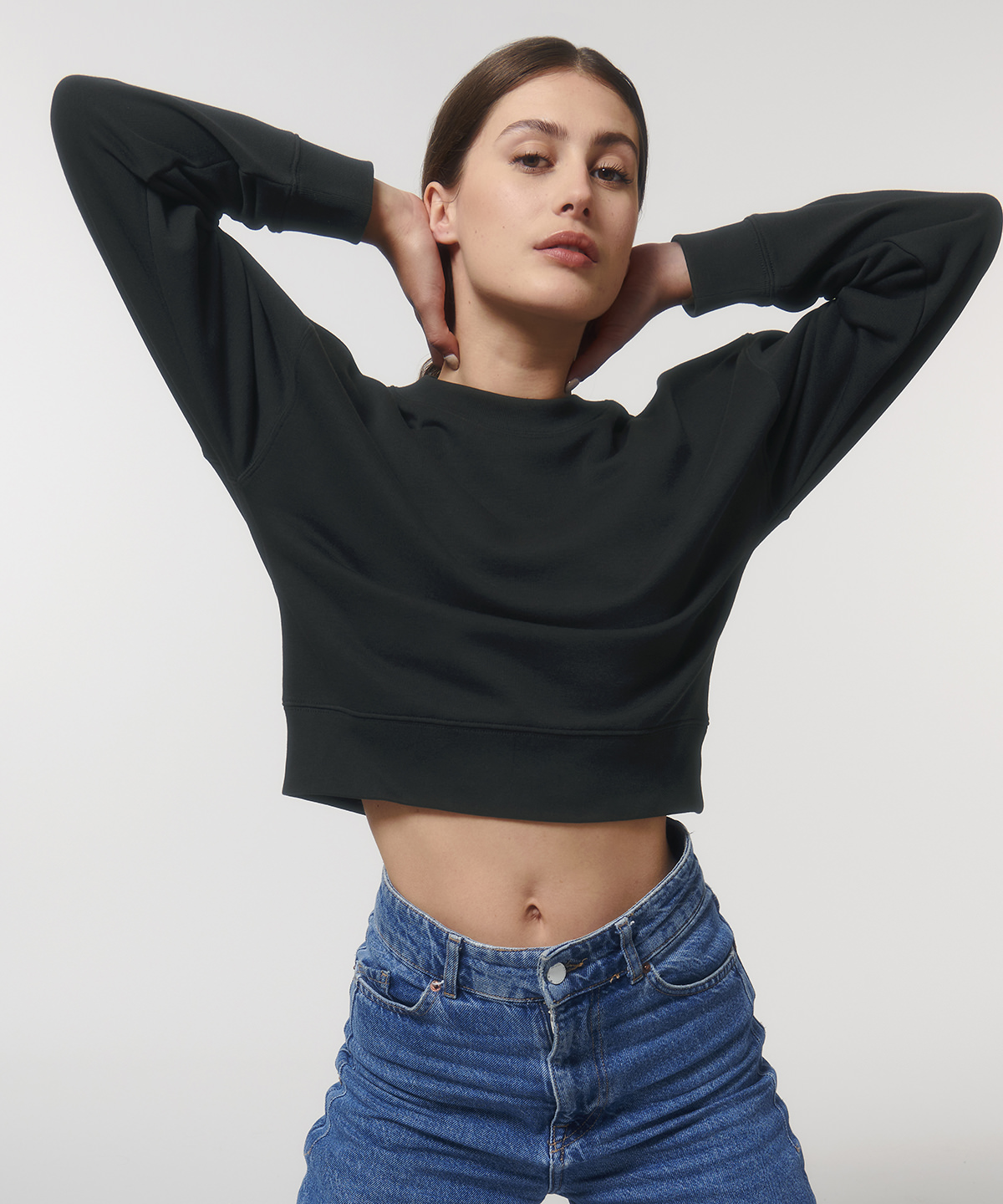 Stella cropster terry women's cropped crew neck sweatshirt (stsw873)