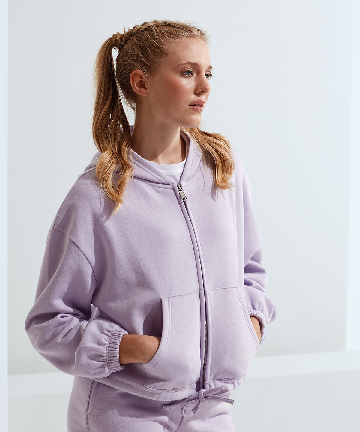 Women’s tridri® recycled drawstring full-zip hoodie