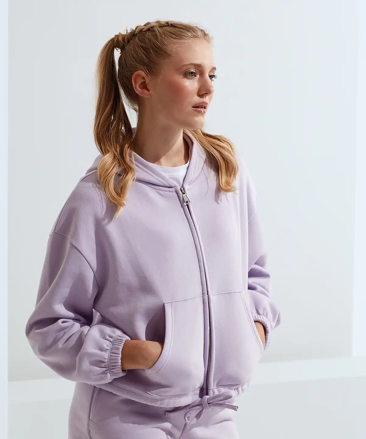 Women’s tridri® recycled drawstring full-zip hoodie