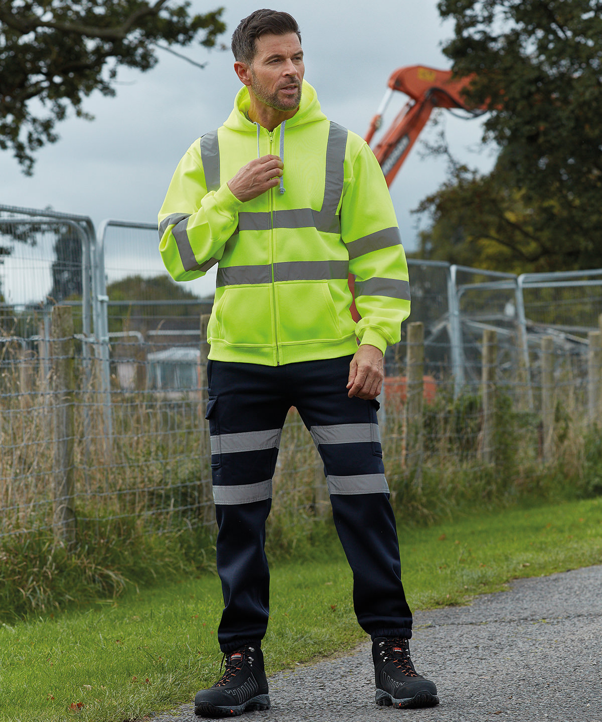 Hi-vis zip hoodie (hvk07)