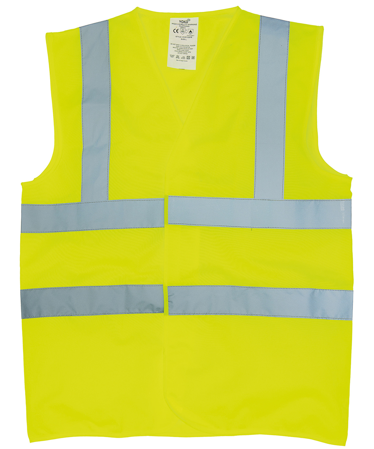 Flame-retardant hi-vis sleeveless waistcoat (hvw100fr)