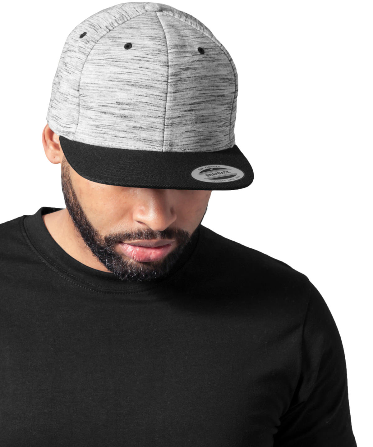 Stripes melange crown snapback (6089sc)