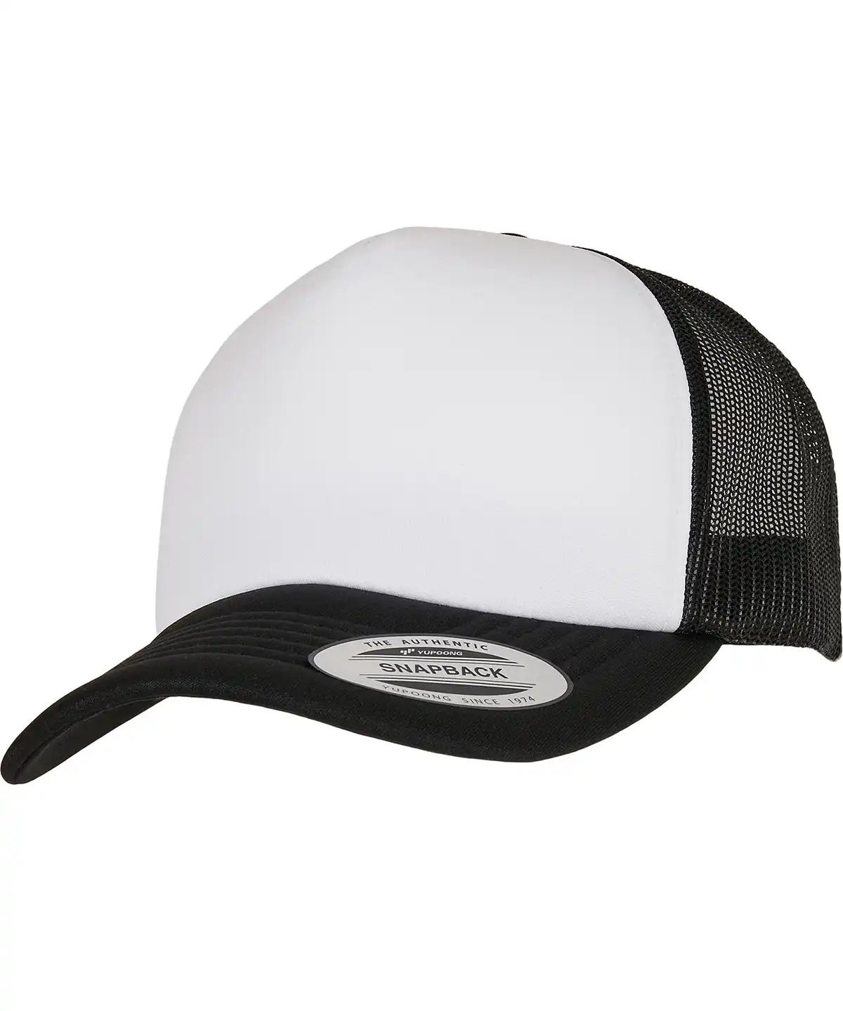 Yp classics® curved foam trucker cap – white front (6320w)
