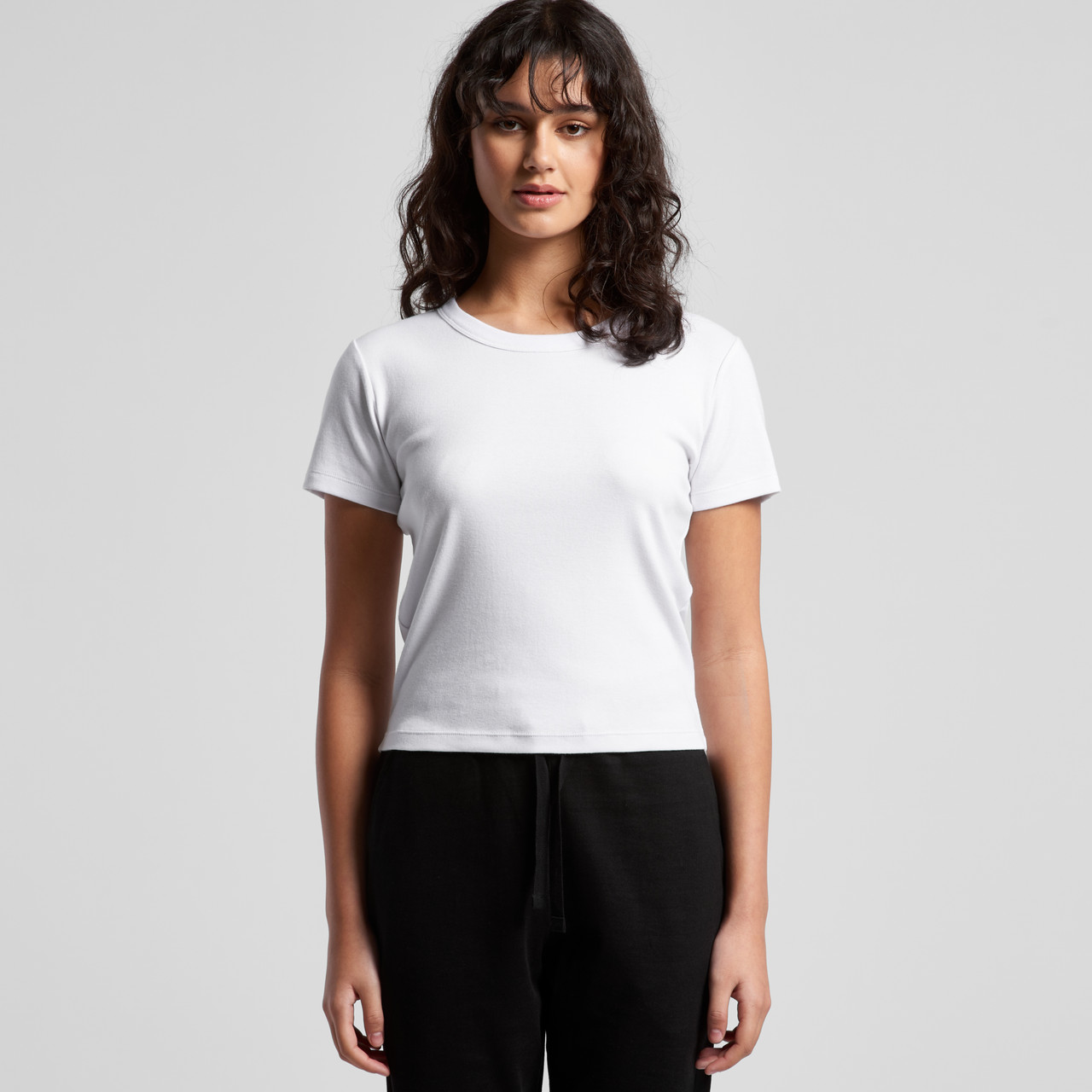 Wo's organic rib baby tee | 4074